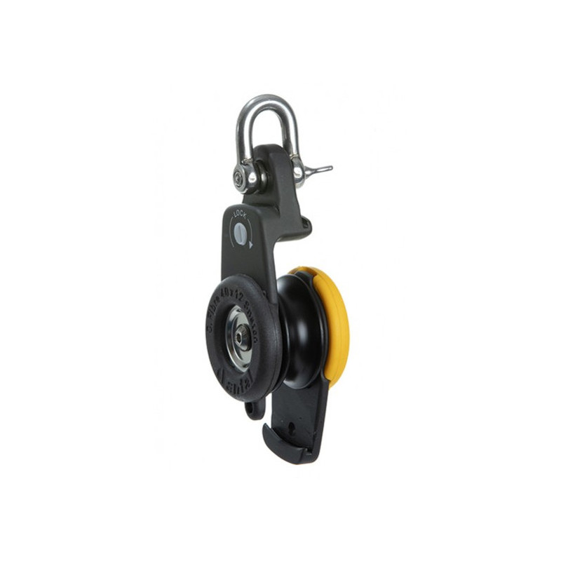Poulie ouvrante - Ø 40mm fixe avec manille Poulie ouvrante - Ø 40mm fixe avec manille
